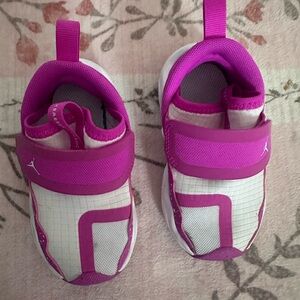 Jordan Kids Magenta and White Slip-On Sneakers